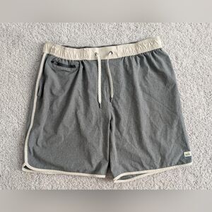 Vuori Banks ShortsGray Athletic Training Drawstring Men's Size XL